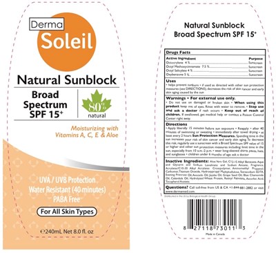 240 mL Tube (Ds Adult Spf15 240ml Label)